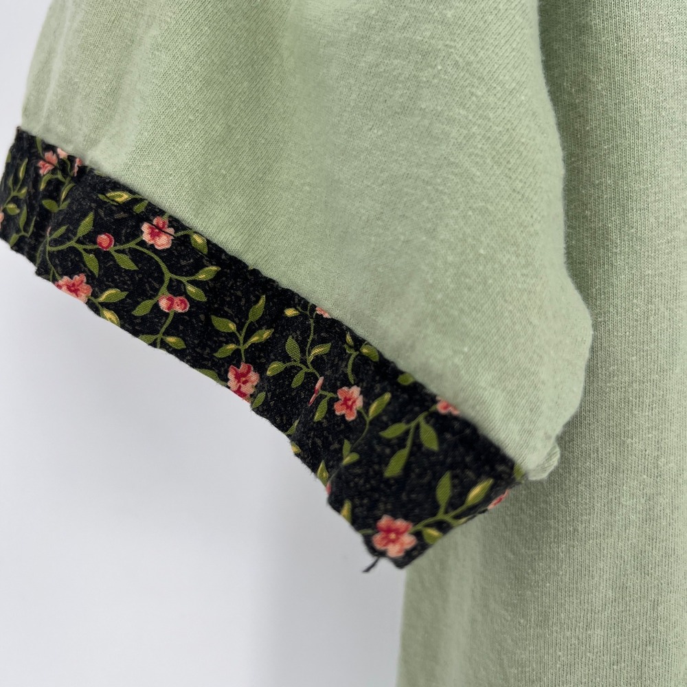 VTG Rosey‎ Bear Embroidered T Shirt Womens XL Green Short Sleeve Posy Bear Top - Picture 7 of 12